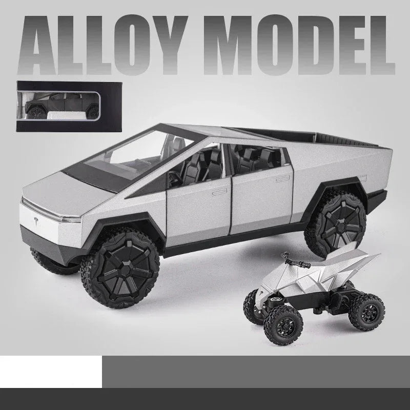 Diecast 1:24 Cybertruck Toy SUV with Sound and Light for Teens - ToylandEU