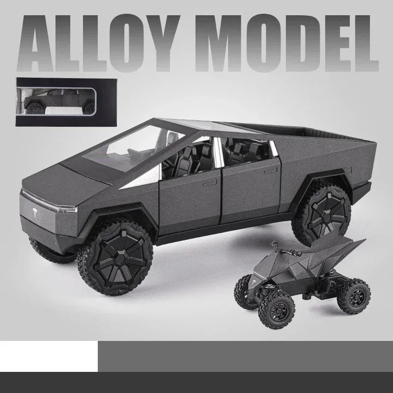 Diecast 1:24 Cybertruck Toy SUV with Sound and Light for Teens - ToylandEU