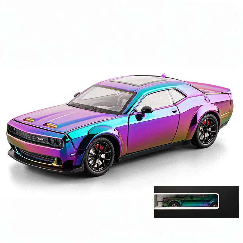 Diecast 1:24 Dodge Challenger SRT Hellcat Redeye with Sound Lights Gift - ToylandEU