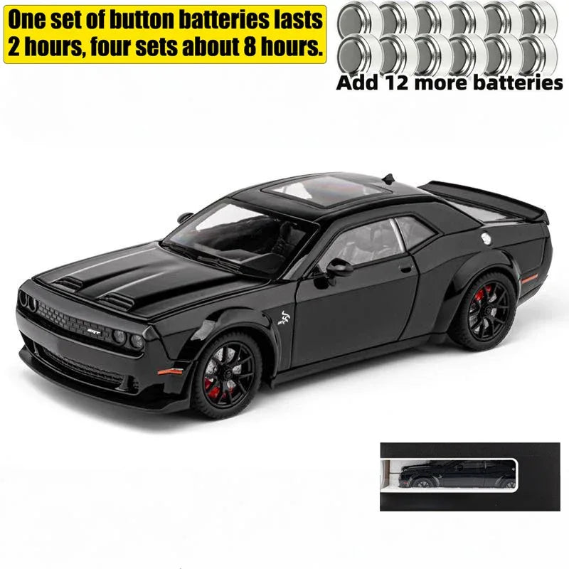 Diecast 1:24 Dodge Challenger SRT Hellcat Redeye with Sound Lights Gift - ToylandEU