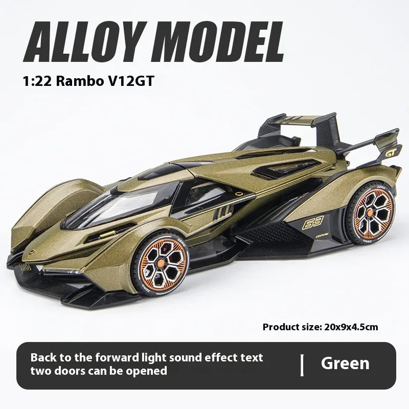 Diecast 1:24 Lambo V12 GT Sound and Light Model for Collectors - ToylandEU