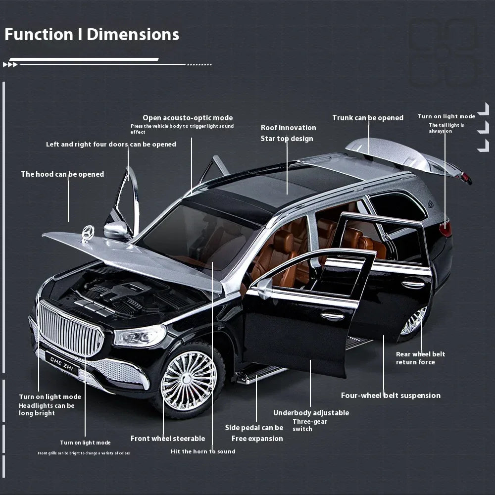Diecast 1 24 Mercedes Maybach GLS600 Alloy SUV Model For Collectors - ToylandEU