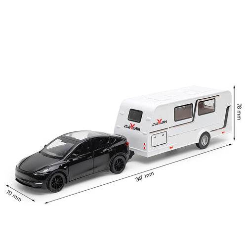 Diecast 1:32 Scale Tesla Cybertruck Model Y with Trailer - Alloy Collectible - ToylandEU