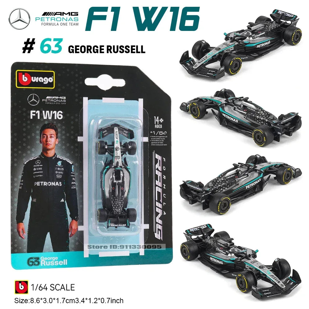 Diecast 1:64 Mercedes AMG F1 W16 Model Car for Collectors - ToylandEU
