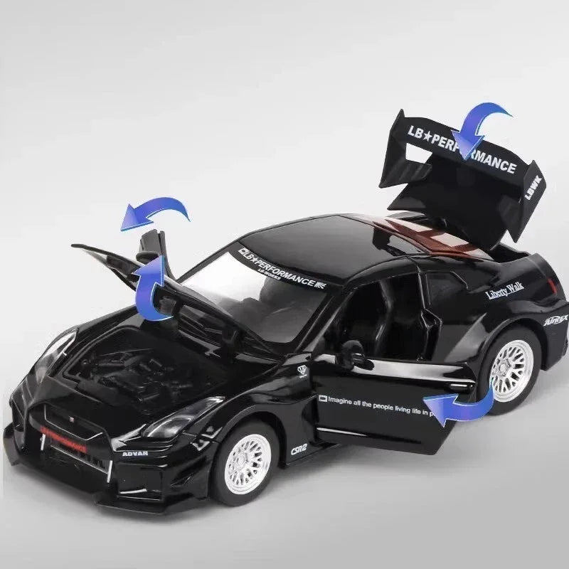 Diecast 1 To 32 Nissan Skyline GTR Sound And Light Model For Collectors - ToylandEU
