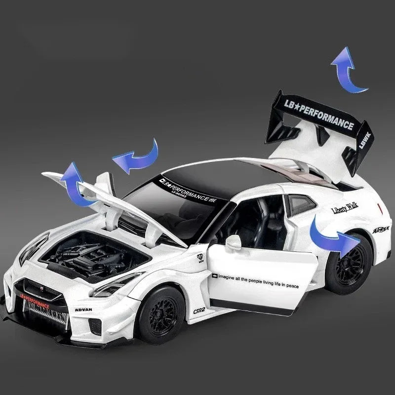 Diecast 1 To 32 Nissan Skyline GTR Sound And Light Model For Collectors - ToylandEU
