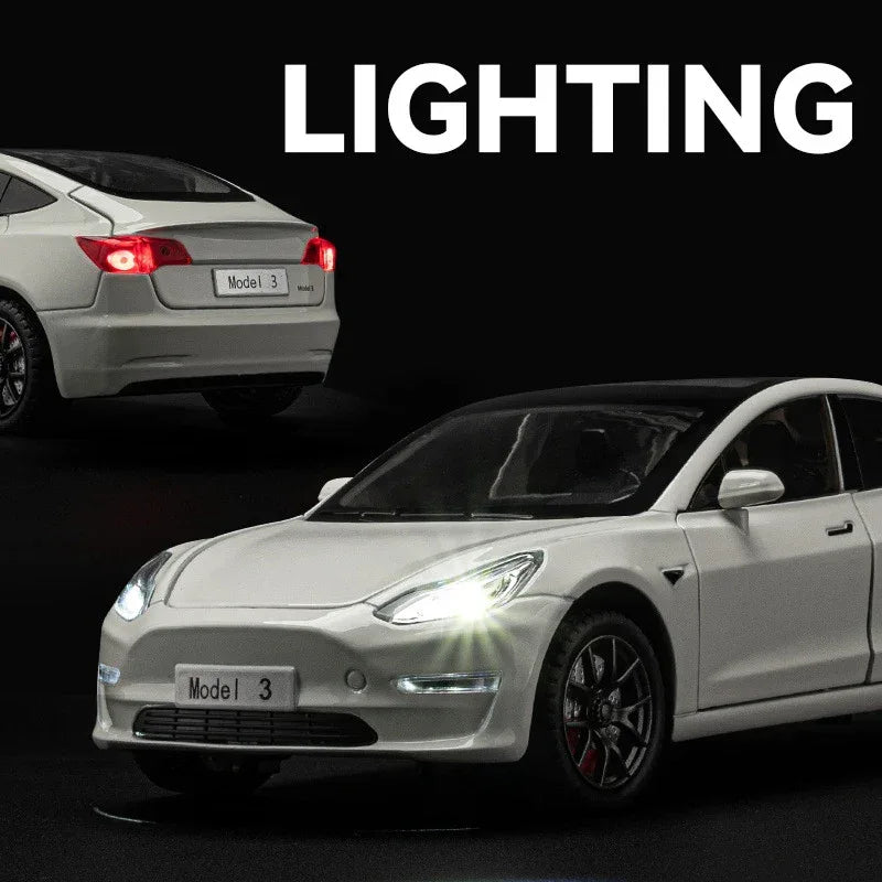 Diecast 1to24 Scale Alloy Car Model With Sound Light For Collectors - ToylandEU