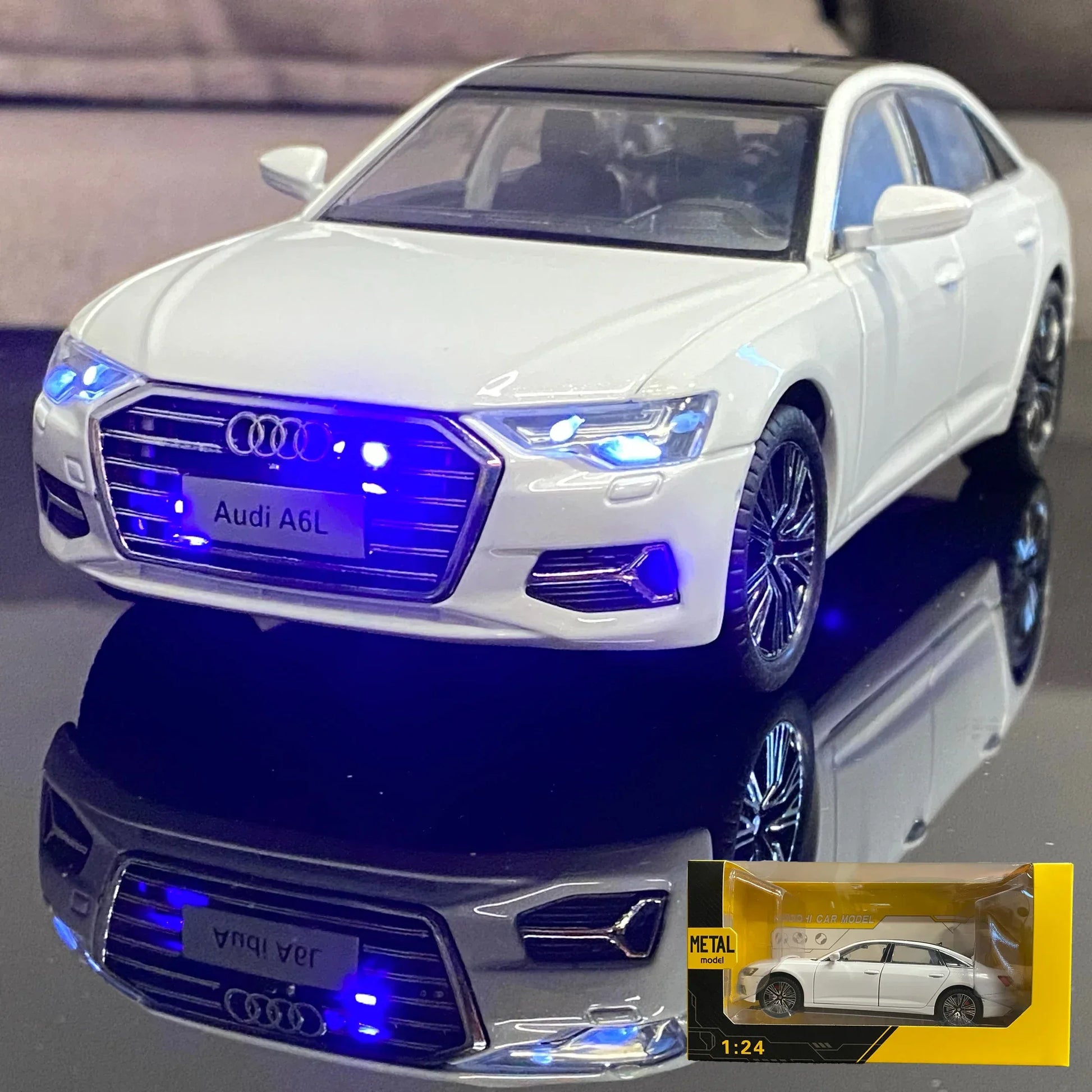 Diecast A6L Car Model With Pull Back Sound And Light For Boyfriend - ToylandEU