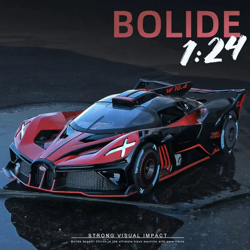 Diecast Alloy Bugatti Bolide Car Model with Sound and Lights for Kids - ToylandEU