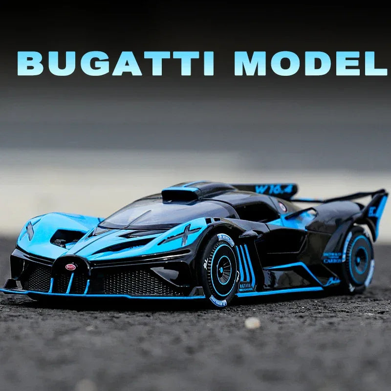 Diecast Alloy Bugatti Bolide Car Model with Sound and Lights for Kids - ToylandEU