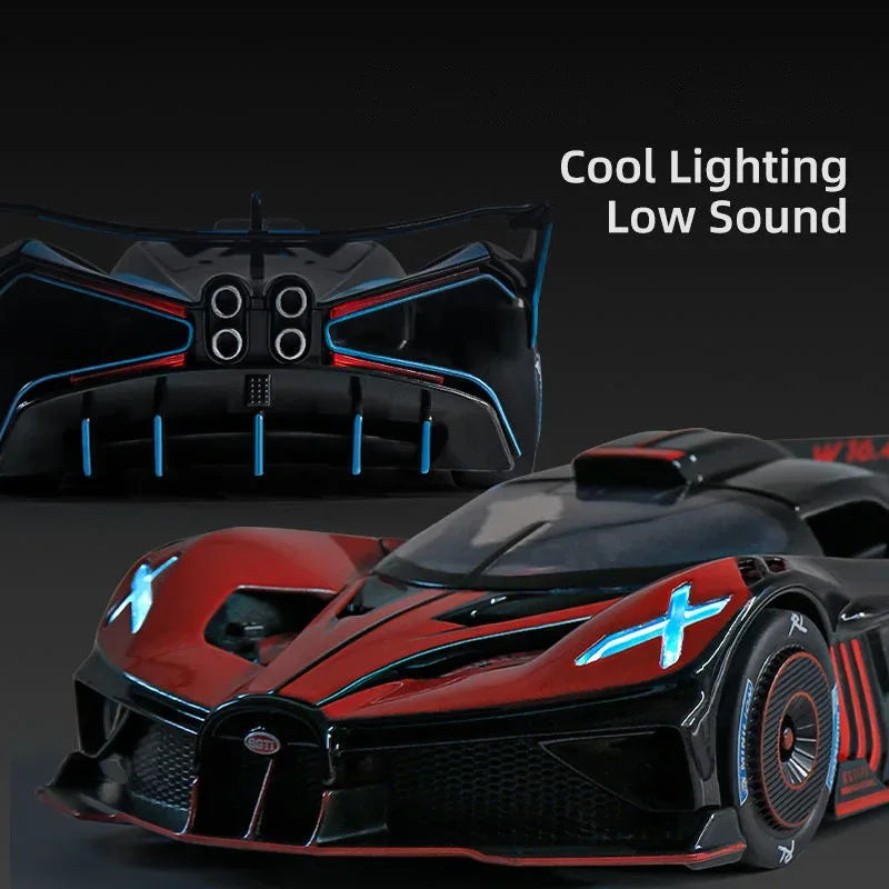 Diecast Alloy Bugatti Bolide Car Model with Sound and Lights for Kids - ToylandEU