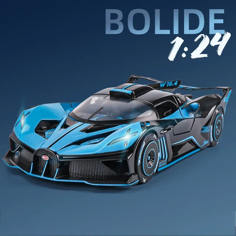 Diecast Alloy Bugatti Bolide Car Model with Sound and Lights for Kids - ToylandEU