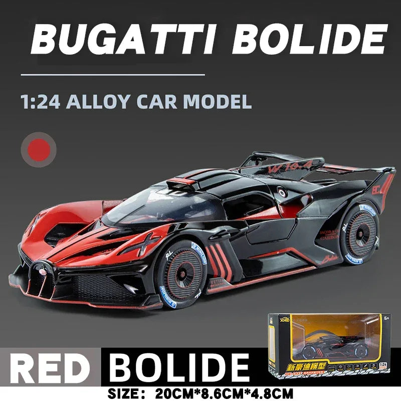 Diecast Alloy Bugatti Bolide Car Model with Sound and Lights for Kids - ToylandEU