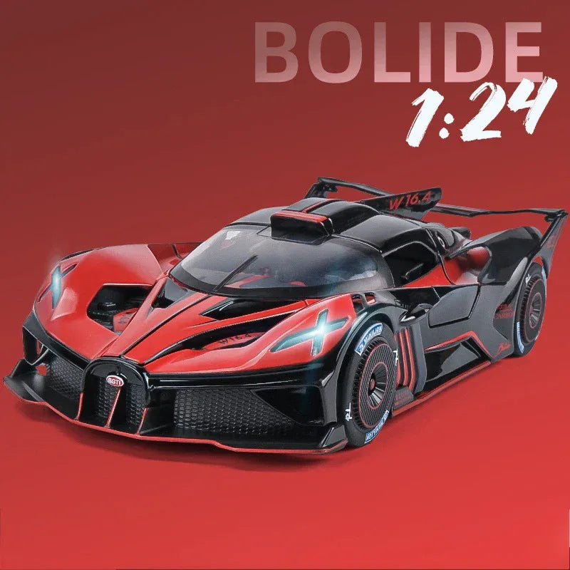 Diecast Alloy Bugatti Bolide Car Model with Sound and Lights for Kids - ToylandEU