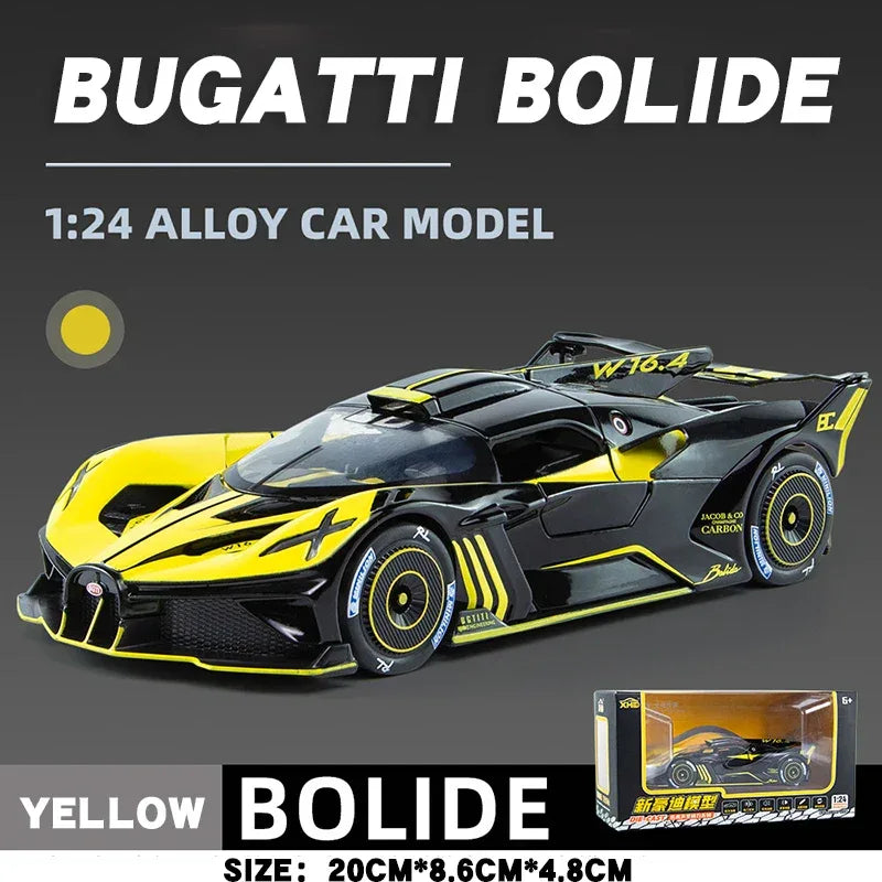 Diecast Alloy Bugatti Bolide Car Model with Sound and Lights for Kids - ToylandEU