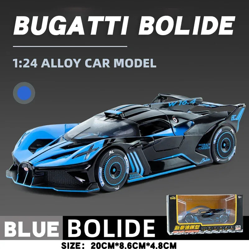 Diecast Alloy Bugatti Bolide Car Model with Sound and Lights for Kids - ToylandEU