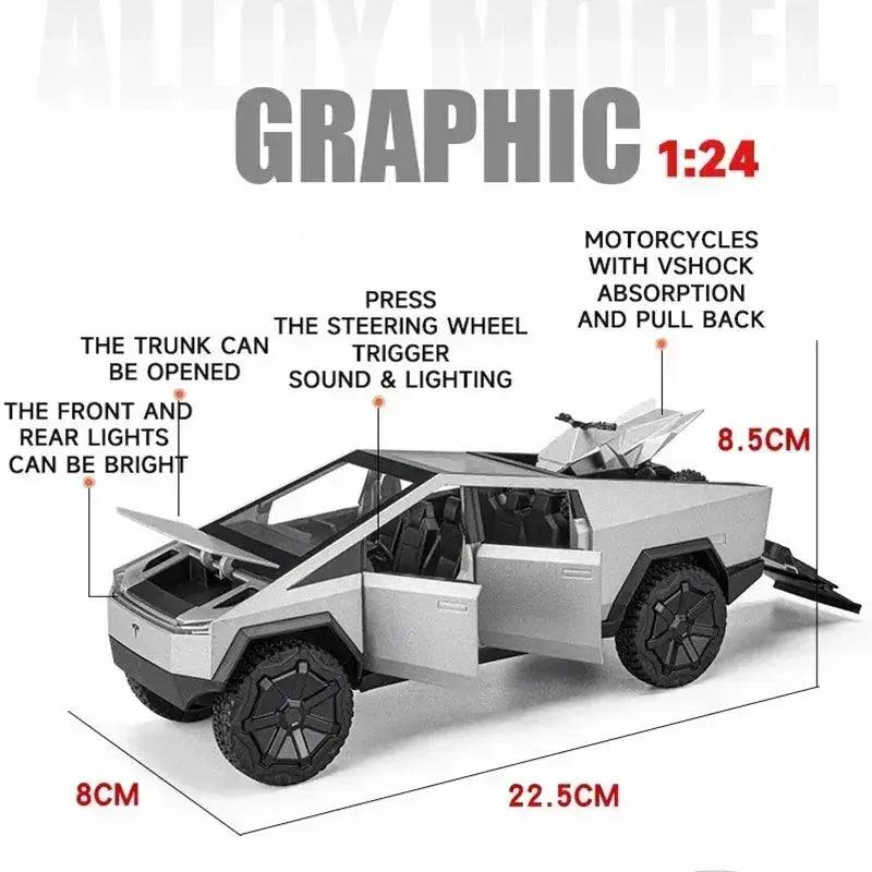 Diecast Alloy Cybertruck Model Car For Kids Durable -  ToylandEU™