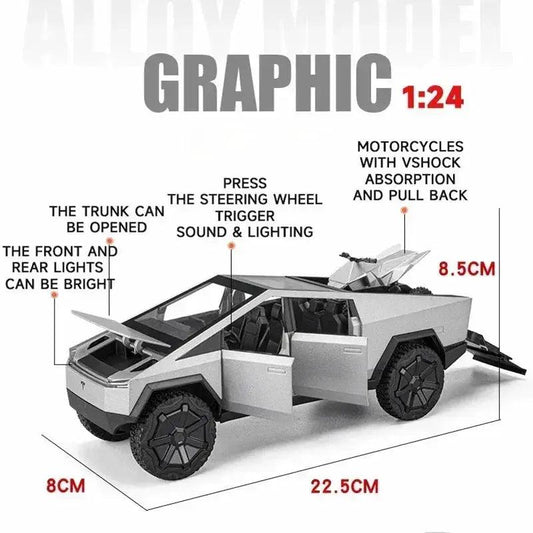  Diecast Alloy Cybertruck Model Car For Kids Durable -  ToylandEU™