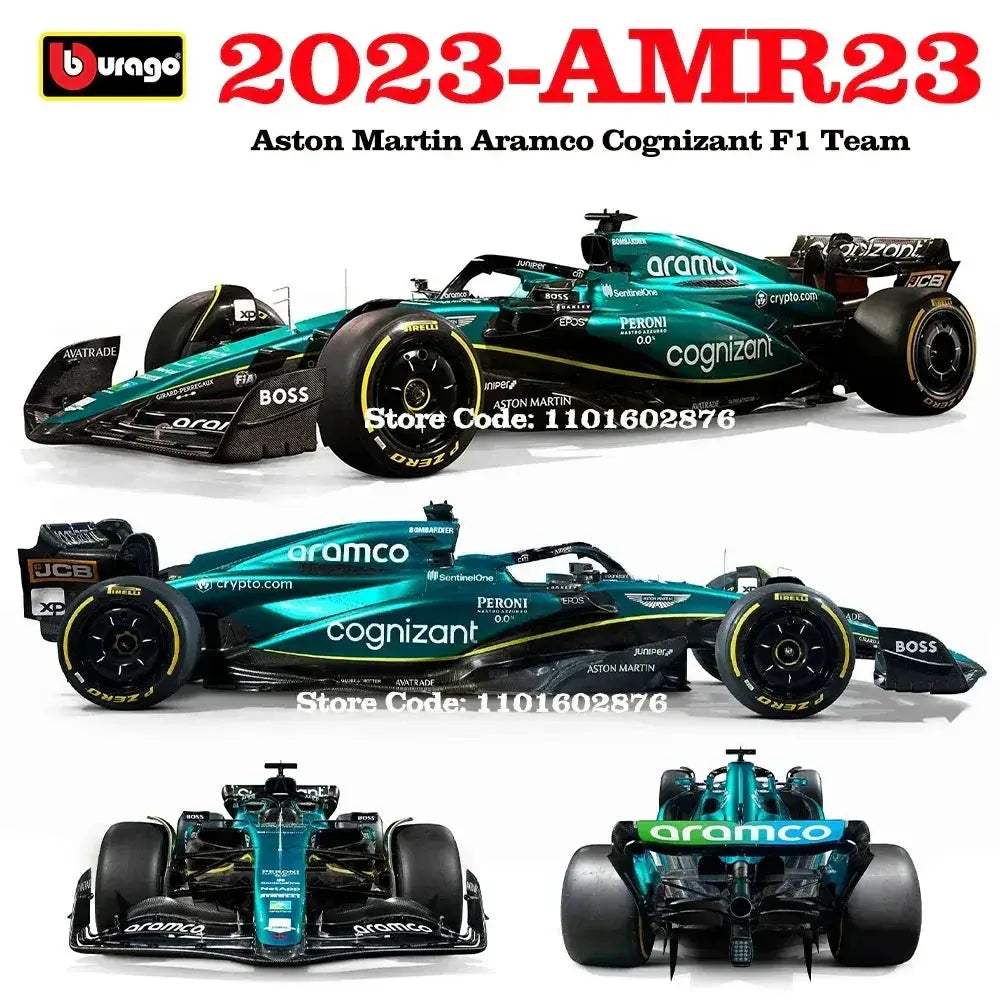 Diecast Aston Martin F1 AMR23 Model Car Scale Highly Detailed - ToylandEU