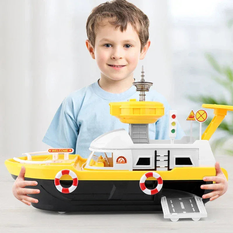Diecast Boat Toy With Lights And Music For Kids Gift - ToylandEU