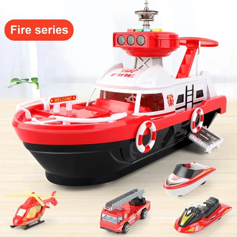 Diecast Boat Toy With Lights And Music For Kids Gift - ToylandEU