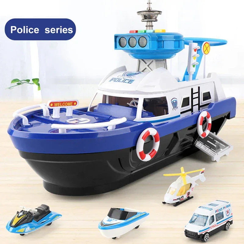 Diecast Boat Toy With Lights And Music For Kids Gift - ToylandEU