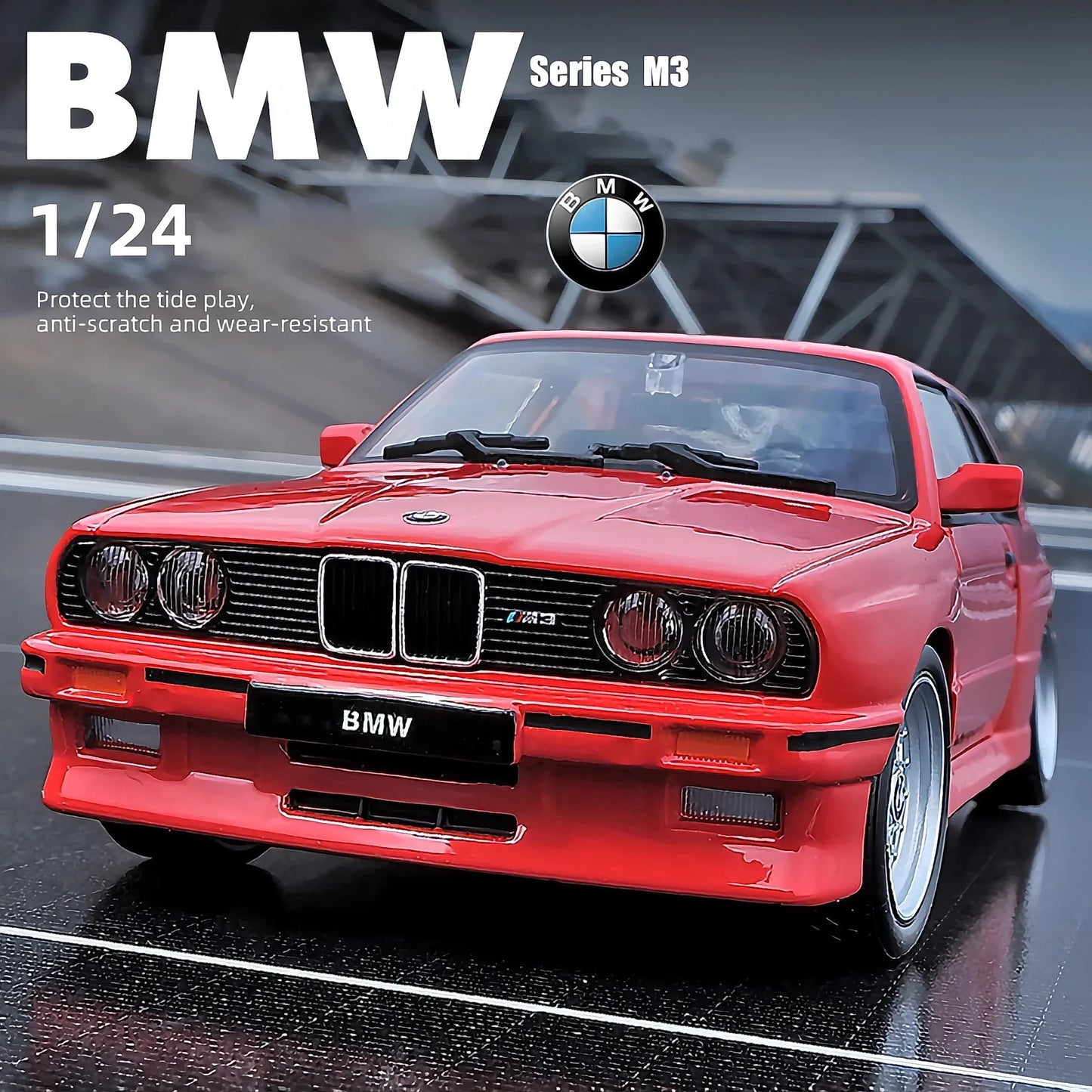 Diecast Car 1 24 Scale BMW M3 1988 Alloy Gift for Boyfriend - ToylandEU