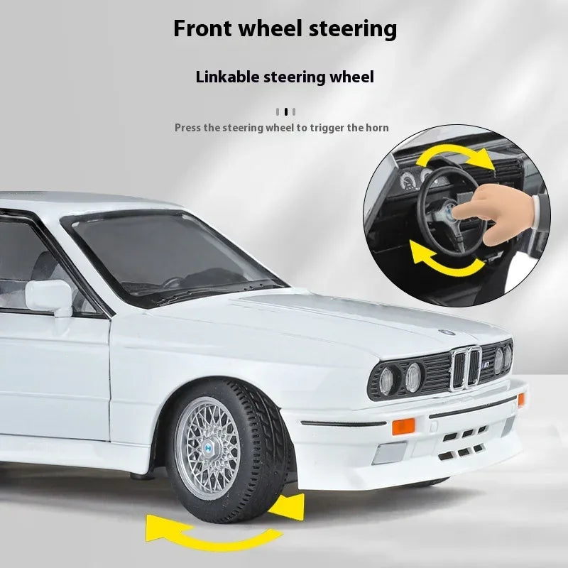 Diecast Car 1 24 Scale BMW M3 1988 Alloy Gift for Boyfriend - ToylandEU