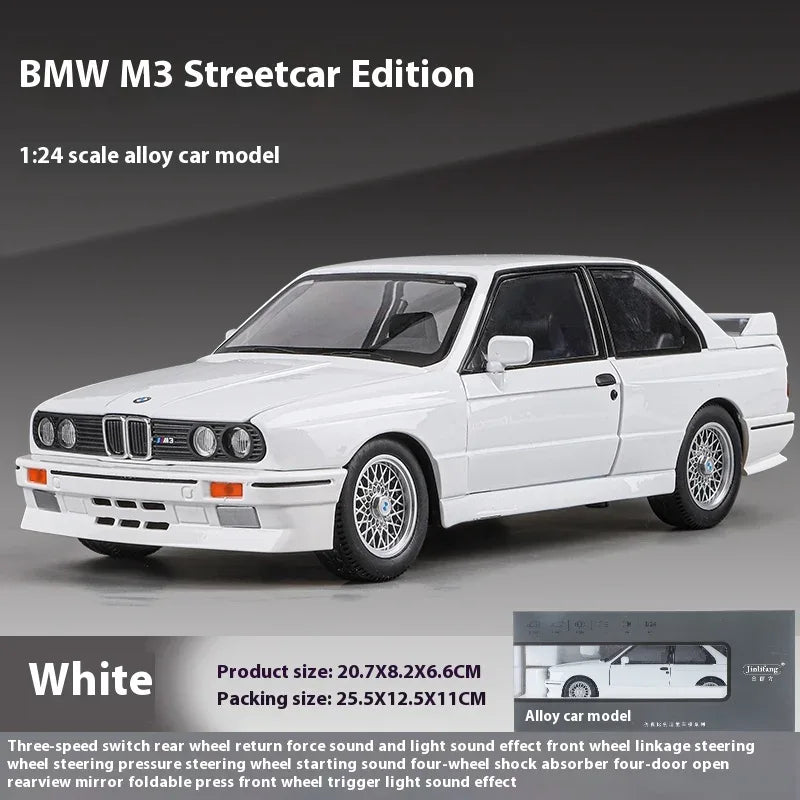 Diecast Car 1 24 Scale BMW M3 1988 Alloy Gift for Boyfriend - ToylandEU