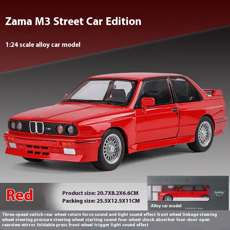 Diecast Car 1 24 Scale BMW M3 1988 Alloy Gift for Boyfriend - ToylandEU