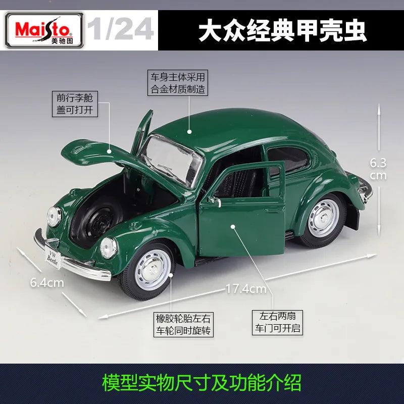  Diecast Car | 1:24 Volkswagen Beetle | Toylandeu™ 