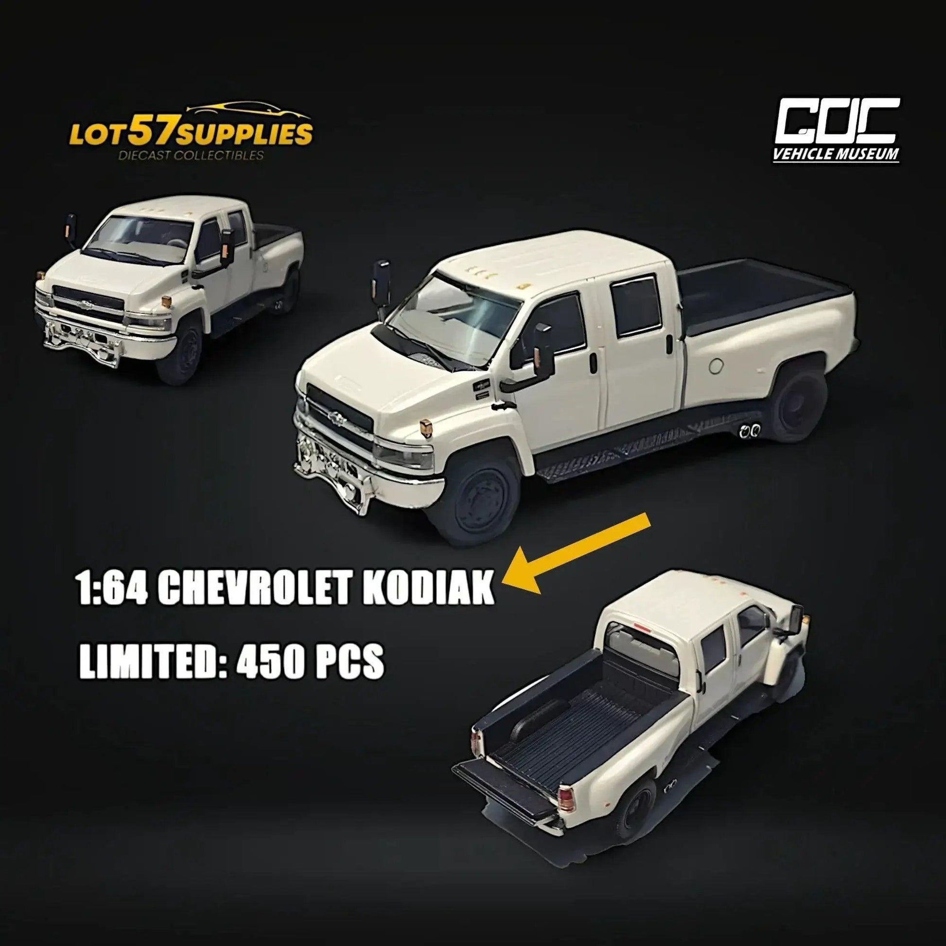  GOC Chevrolet KODIAK Pickup White 1:64 -  ToylandEU™