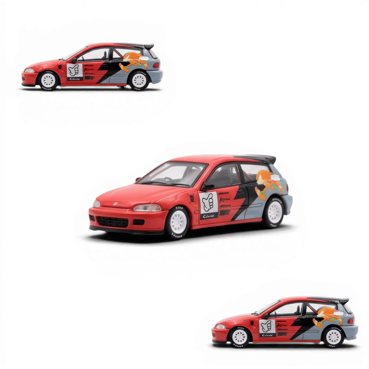 Diecast Car | 1:64 Scale | Honda Civic EG6 Sonic livery