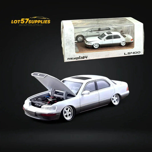  Fine works64 Lexus LS400 White/Gray Double Stanced 1:64 -  ToylandEU™