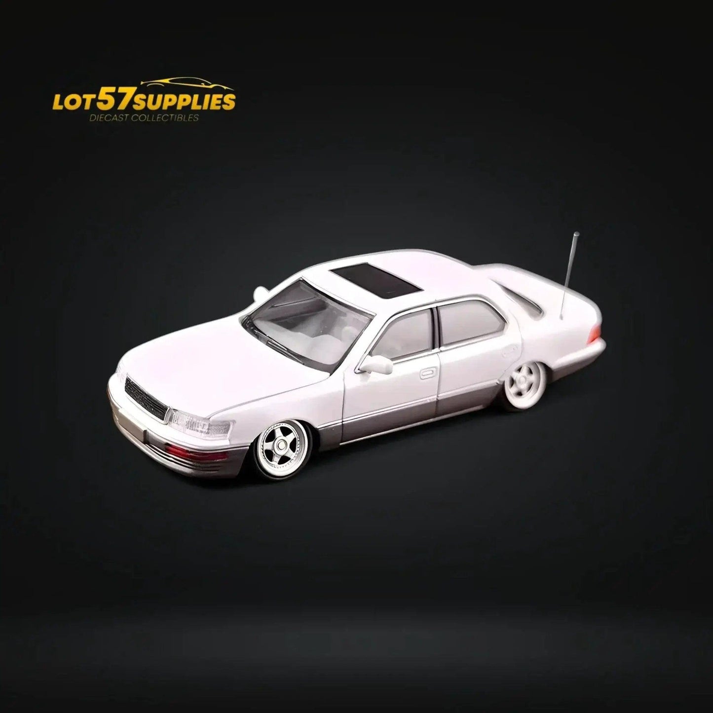 Fine works64 Lexus LS400 White/Gray Double Stanced 1:64 -  ToylandEU™