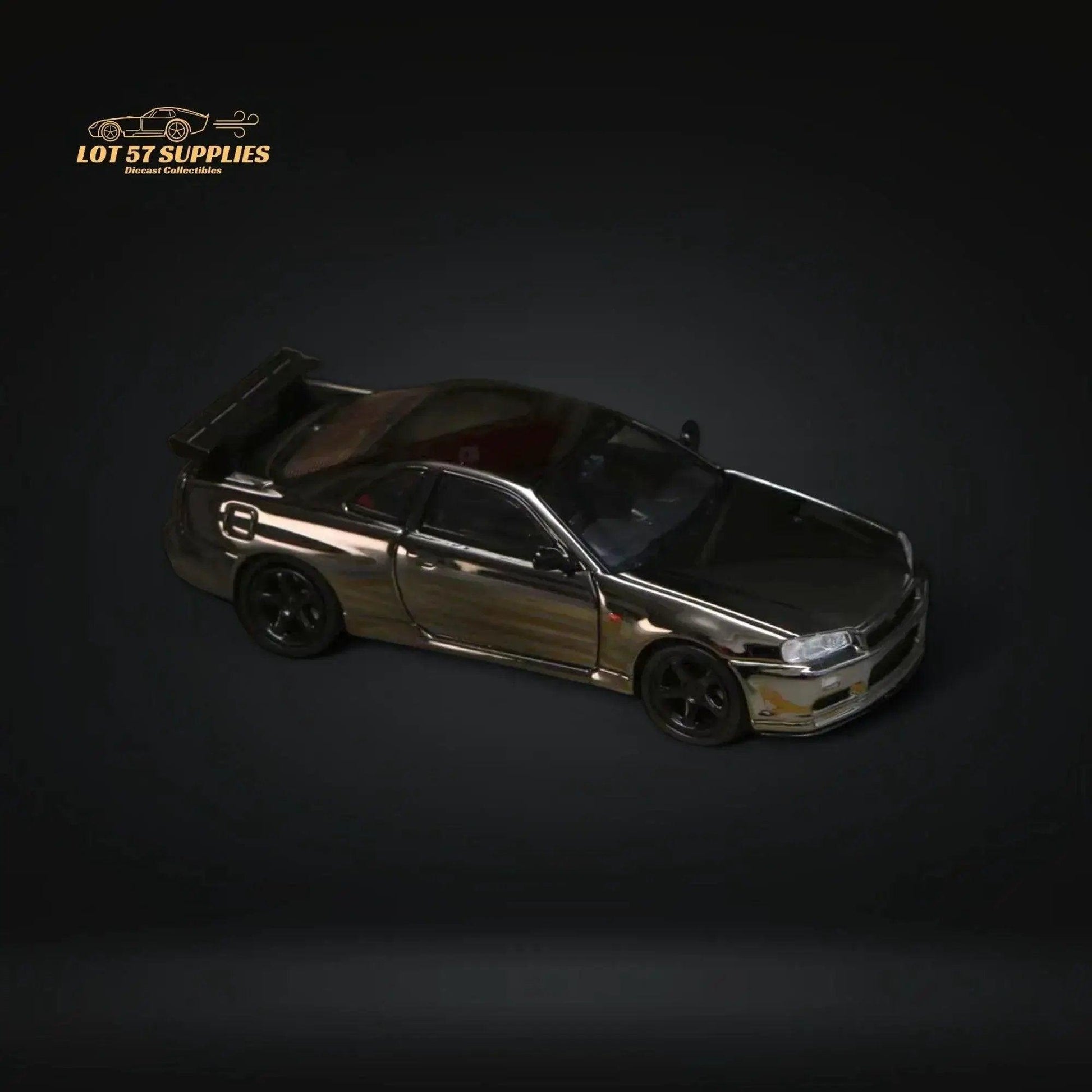  Street Weapon Skyline GT-R R34 V-SPEC-II Chrome 1:64 -  ToylandEU™