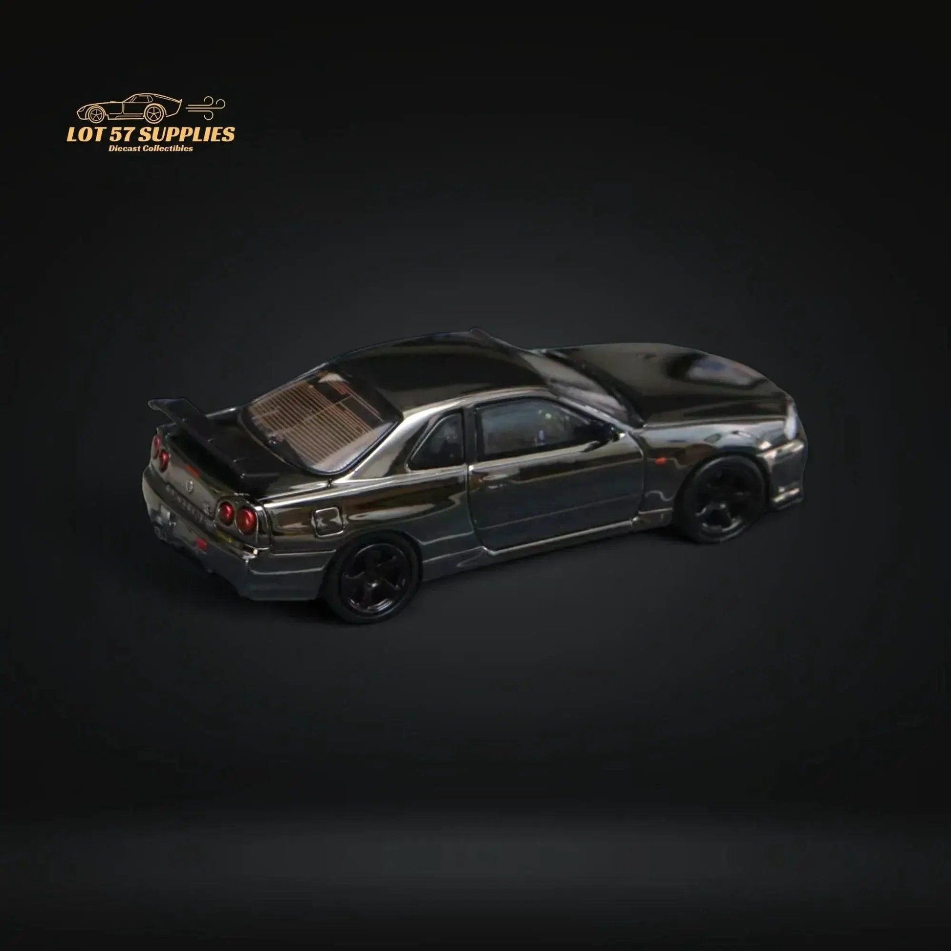  Street Weapon Skyline GT-R R34 V-SPEC-II Chrome 1:64 -  ToylandEU™