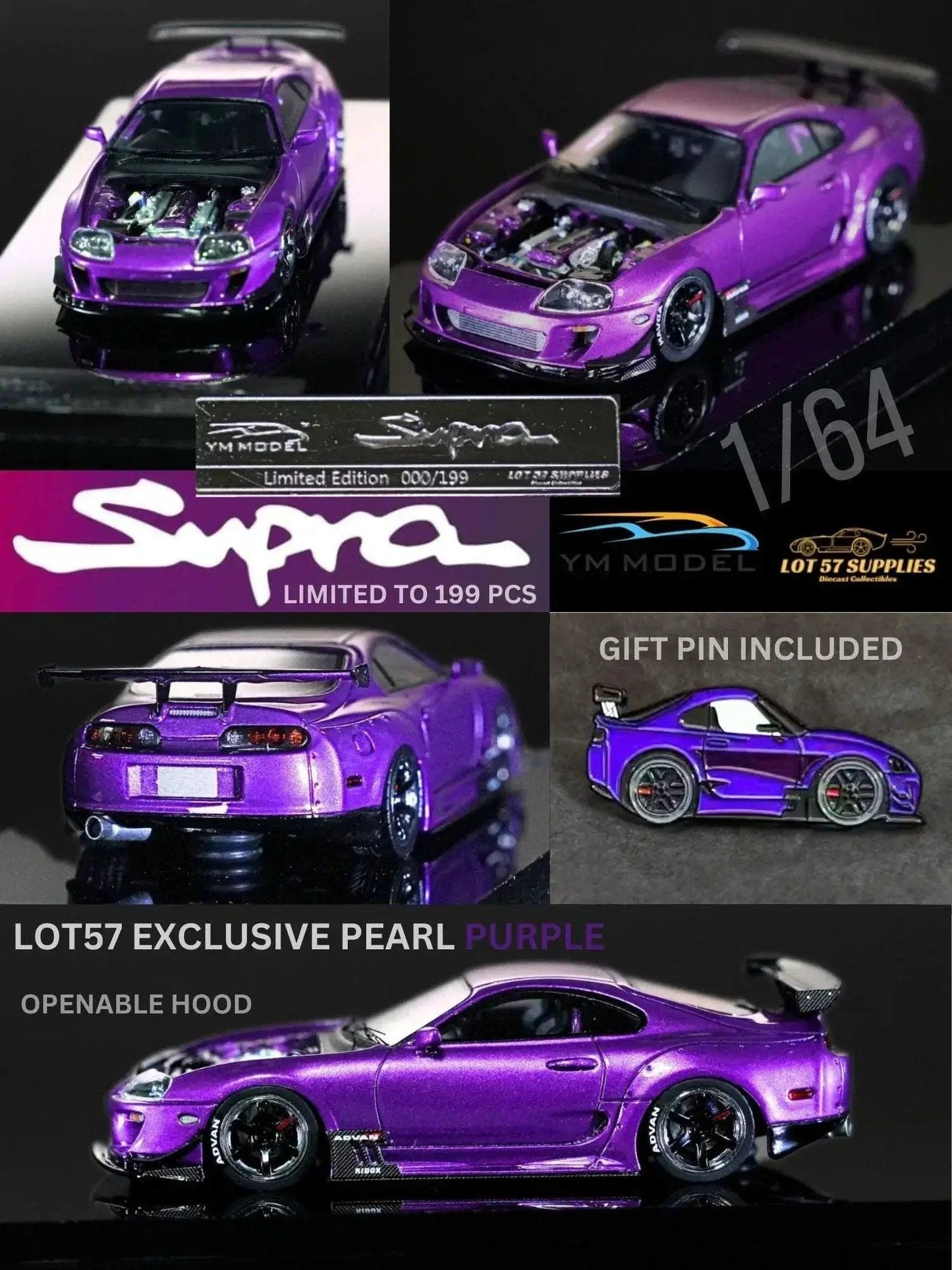  YM Model x Lot 57 Toyota Supra JZA80 1:64 -  ToylandEU™