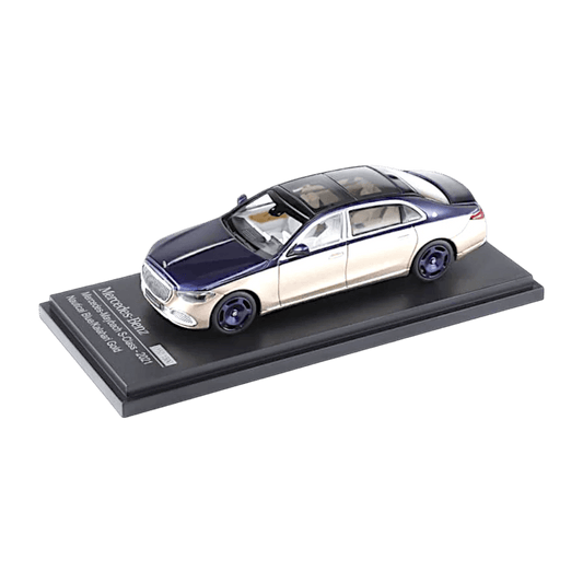 Diecast Car | AR BOX 2021 Mercedes-Benz Maybach W223 Blue-Gold
