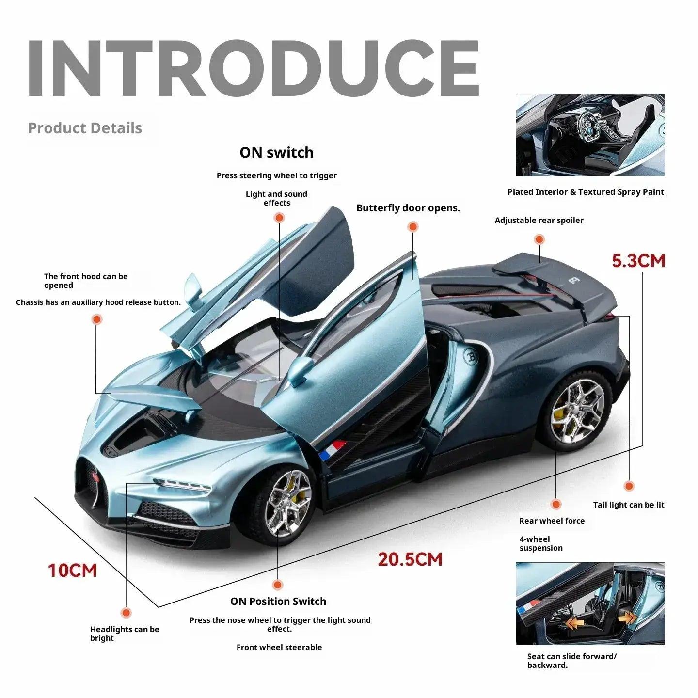  Bugatti Diecast Car Model Premium Metal Collectible Gift -  ToylandEU™