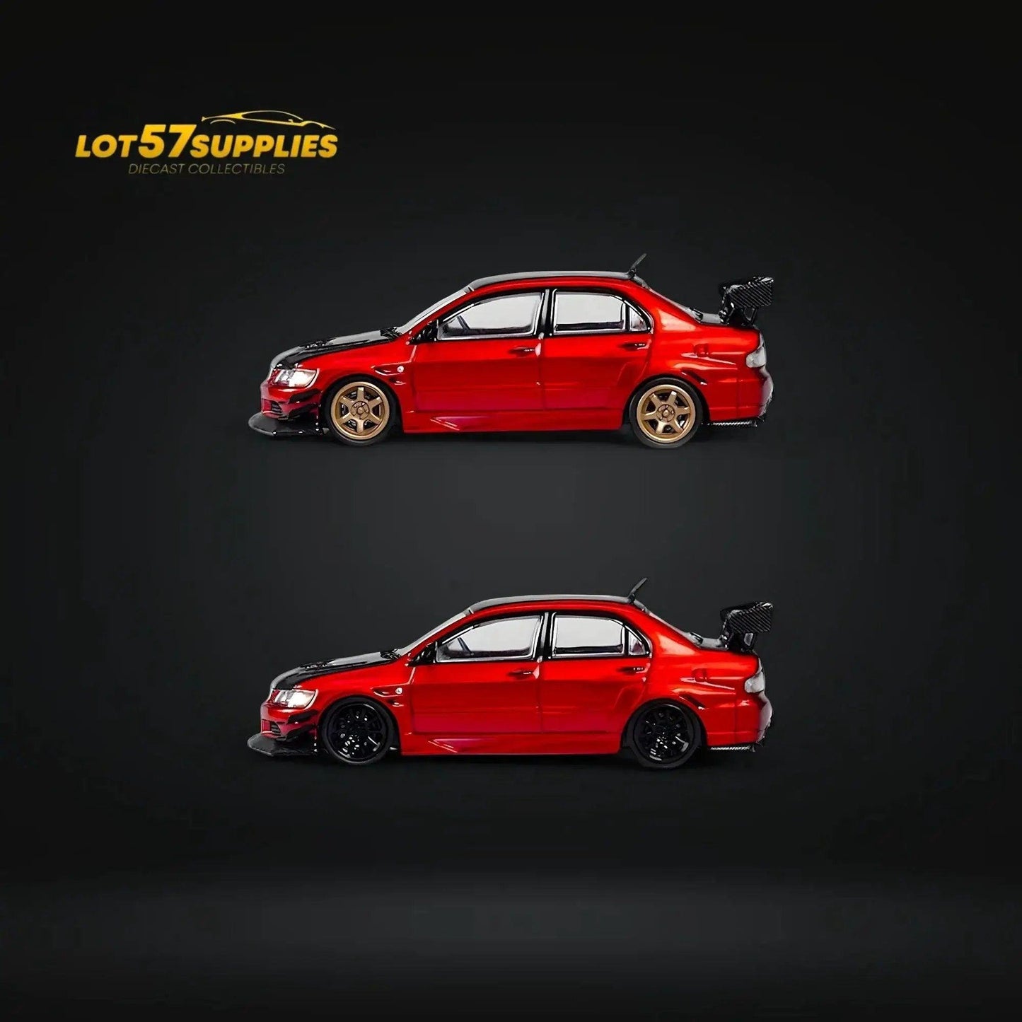 CM Model Mitsubishi Lancer Evolution IX Widebody Metallic Red 1:64 -  ToylandEU™