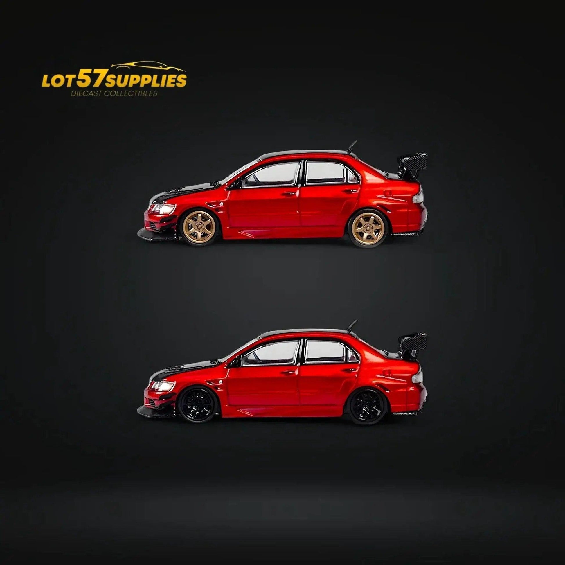  CM Model Mitsubishi Lancer Evolution IX Widebody Metallic Red 1:64 -  ToylandEU™