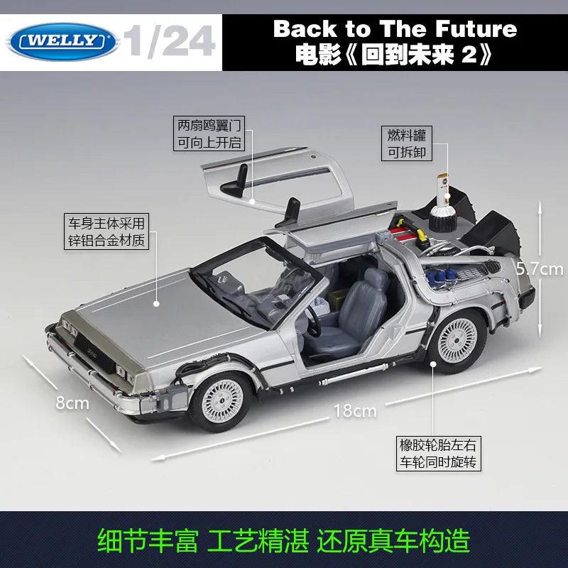  Diecast Car | DeLorean DMC-12 1:24 Scale | Toylandeu™ 