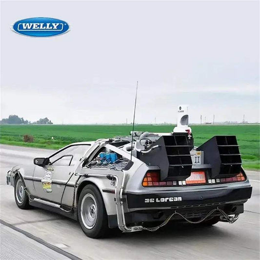 Diecast Car DeLorean Time Machine 1 24 Scale Collectible - ToylandEU