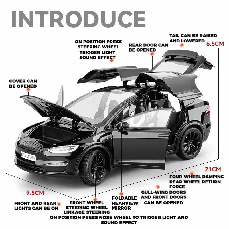Diecast Car Eagle Wing Door With Sound And Light For Collectors - ToylandEU