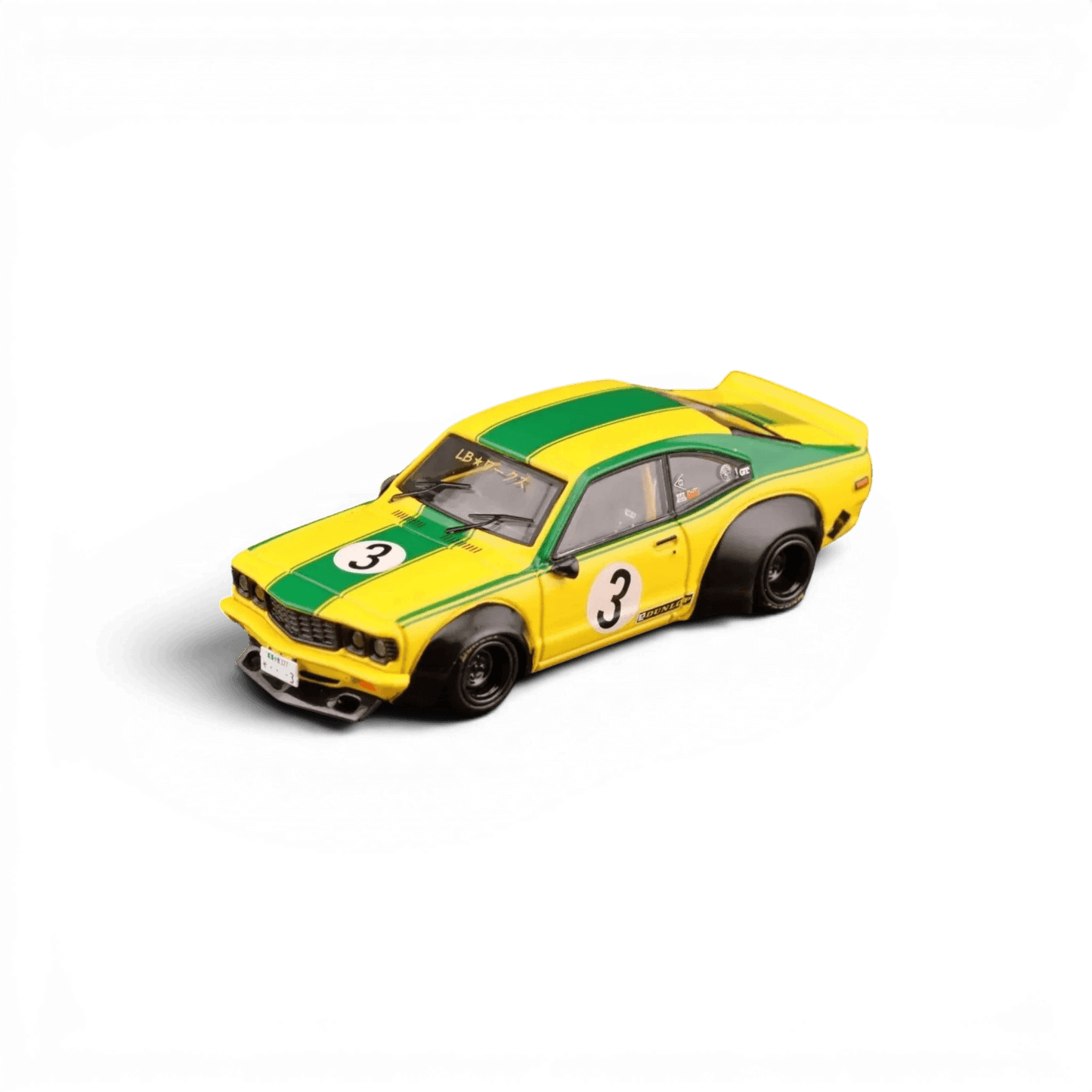  Inno64 Mazda RX-3 Savanna LBWK Yellow Green #3 1:64 