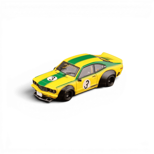  Inno64 Mazda RX-3 Savanna LBWK Yellow Green #3 1:64 