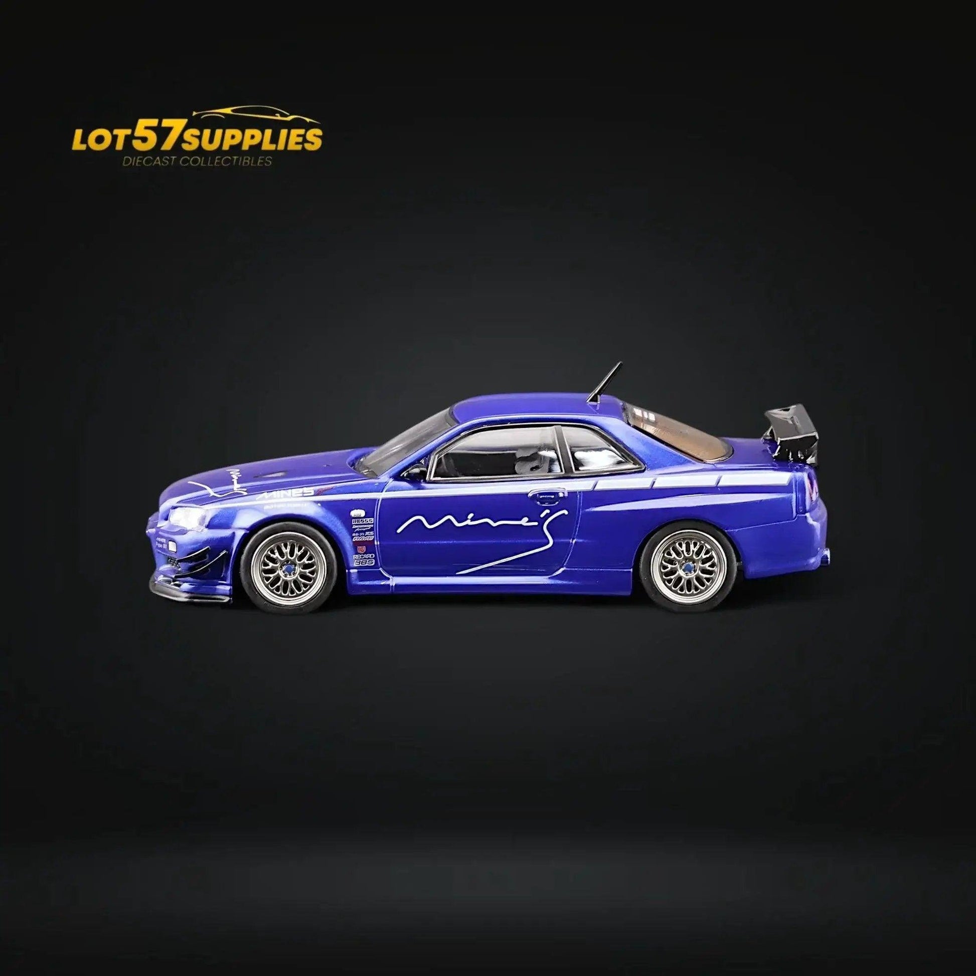  Inno64 Nissan Skyline GT-R R34 V-SPEC MINE'S BLUE 1:64 -  ToylandEU™