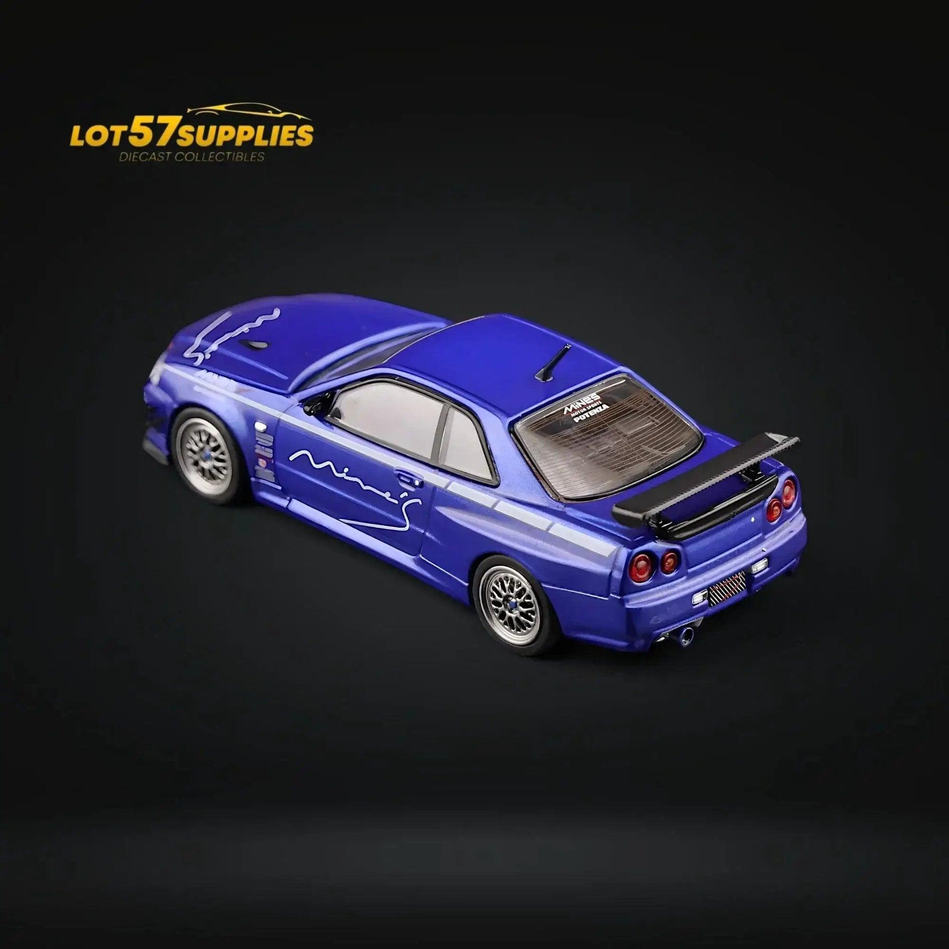  Inno64 Nissan Skyline GT-R R34 V-SPEC MINE'S BLUE 1:64 -  ToylandEU™
