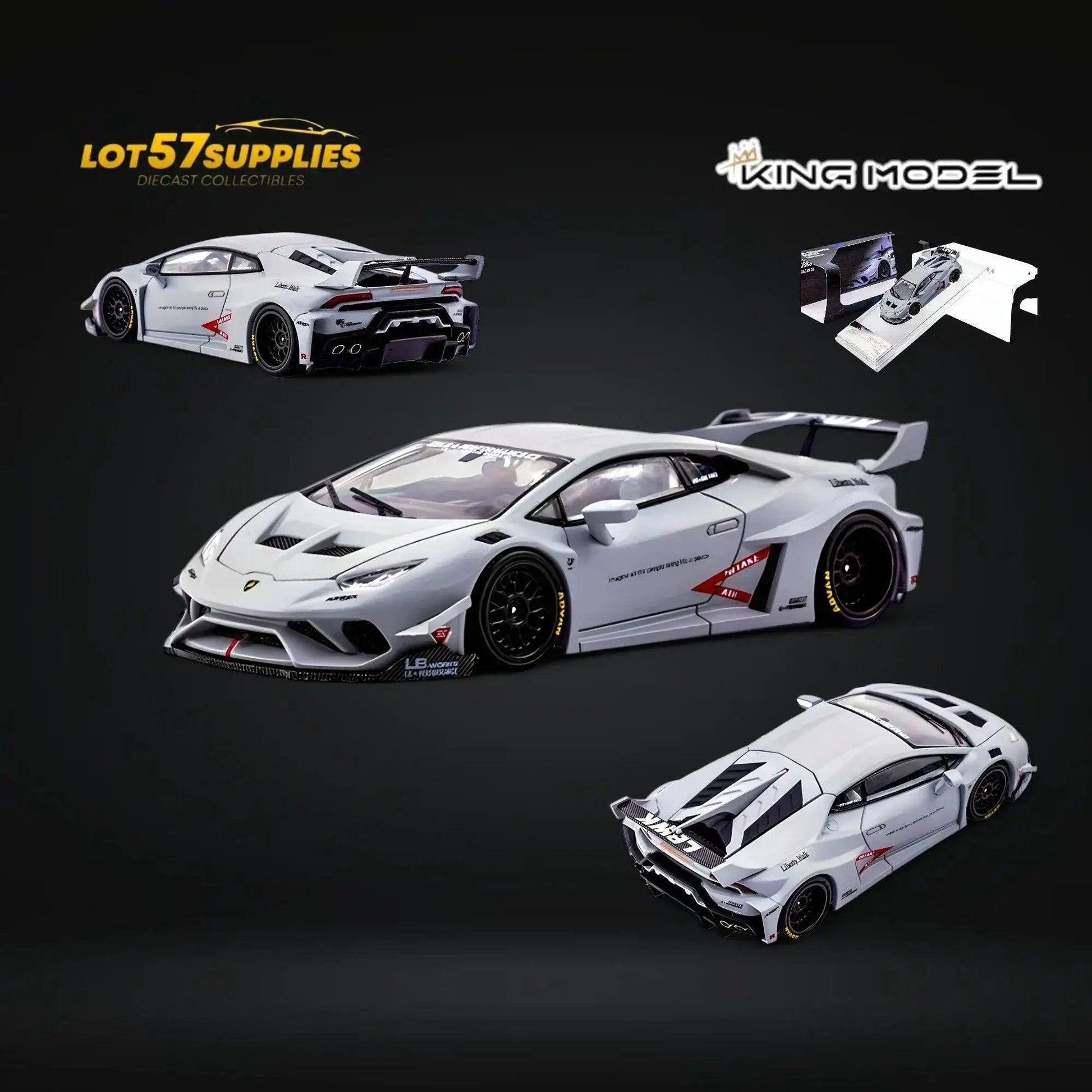  (Pre-Order) King Model Lamborghini Huracan LBWK Air Force Grey 1:64 -  ToylandEU™